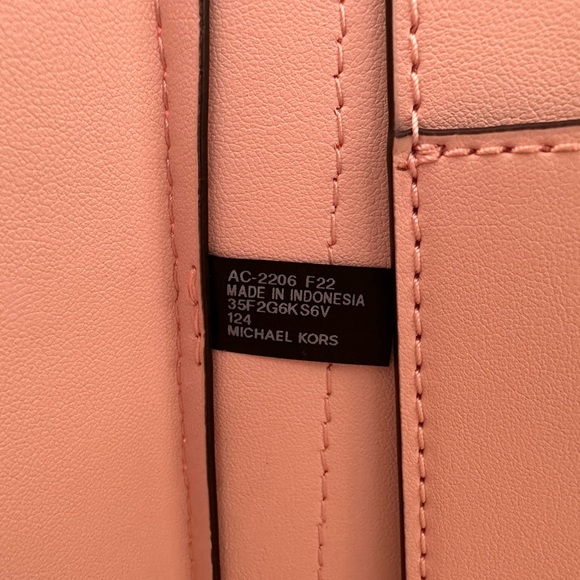 MICHAEL KORS KALI MD SATCHEL SHOULDER BAG + IPAD CASE MK ROSE GOLD WHITE PINK - Picture 9 of 14